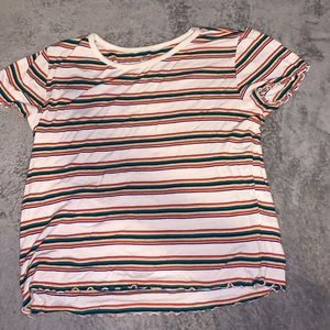 rainbow cropped t-shirt